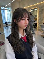 ハーツ 熊本(hearts.) ワンホンレイヤー/ダークブルー/韓国ヘア/縮毛矯正/髪質改善