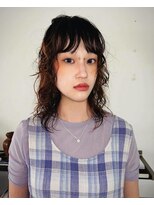 クラン エン バイ ヘッドライト 二子玉川店(clan en. by HEADLIGHT) 顔周りレイヤー/ウルフパーマ/ミディアムパーマ/二子玉川