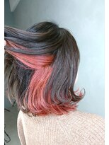 ブリス(VLISS)&nbsp;インナーレッド_3Dカラーミニマムボブジグザグバング