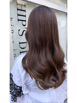 ヒップスデコ(Hip's deco) 【ダブルカラーorハイライト】アッシュベージュ透明感カラーhi