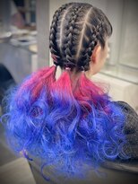 キャラ シャローネ 池袋(Chara Chalone)&nbsp;グラデーションカラー/ピンクブルー/ヘアセットパーティアレンジ