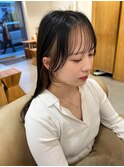 シースルーバング×顔周りカット
