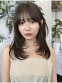 ワンカールレイヤーロング顔周りカットくびれレイヤーミディアム