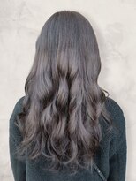 アッシュ ヘアーメイク 桐生(ash hair×make) ブリーチなしラベンダーベージュルーズ伸ばしかけ小顔ミディ