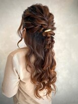 シュシュ(chou chou)&nbsp;ハーフアップの編みおろし