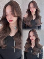 リリー(Lilley)&nbsp;マロンベージュ×小顔レイヤー×韓国風巻き×髪質改善