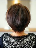 ナチュラルラウンドショート30代、40代、50代