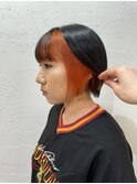 フェイスフレーミングオレンジカラーダブルカラー成増