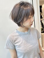ステアケース 武蔵小杉店(stair:case) 大人かわいい耳かけ丸みショートボブ髪質改善カラー