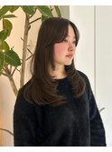 レイヤーカットウルフワンホンヘア韓国ヘア艶カラー
