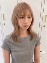 エクファ ヘア リゾート 大津 瀬田店(ex-fa hair resort) イメチェン/ピンクベージュ/アンブレラカラー/前髪/大津/瀬田
