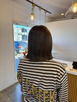 クララジャパン ナベシマ(CLALA JAPAN Nabeshima)&nbsp;縮毛矯正　質感ストレート　髪質改善カラー　顔まわり　ブリーチ