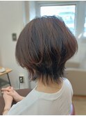 前髪なしウルフショート