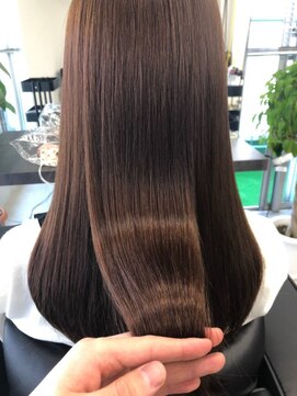 スタートウキョウ 渋谷駅(STAR TOKYO) ブリーチなしカラー縮毛矯正ロングヘア髪質改善艶髪