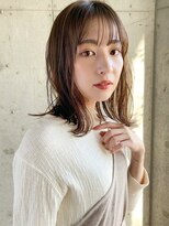 エムクランメイクス 原宿 表参道(m.clan MAKE'S)&nbsp;【松尾】大人かわいい ロブヘア 前髪 ベージュカラー