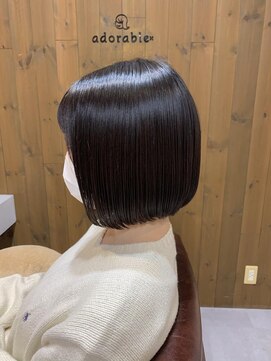 アドラーブル 長岡新保店(adorable) 20代30代40代★スタイリング簡単♪小顔見せ☆丸みショート