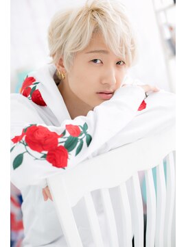 ミック 日暮里店(miq) 個性的金髪メッシュカラー★無造作ショートb1