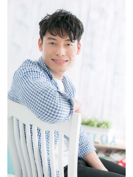 ミック ヘアアンドビューティー 大山店(miq Hair&Beauty) ニュアンスパーマチャコールグレー無造作ショートa1