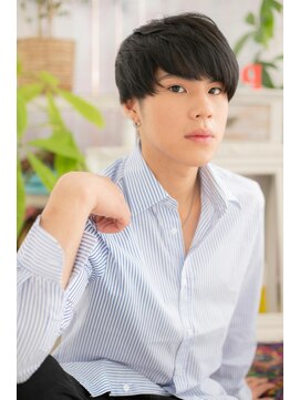 ミック 日暮里店(miq) ツーブロックマッシュ黒髪サイドパートショートc1