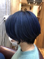 ロダット 横浜(LODAT by little)&nbsp;ショートボブ×ネイビーアッシュ【LODAT横浜】