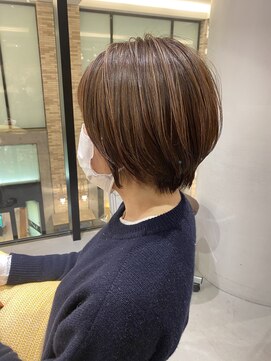 ウノプリール 茶屋町店(unopulir) 白髪ぼかし＊脱白髪染めハイライト＊ショートボブ