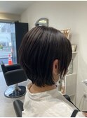 ショートボブ×ラベンダーアッシュ