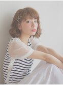 ☆月曜営業☆ojiko.大人可愛い金ピン耳掛け小顔ミディ2