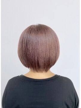 ヘアープロデュース ラピセット 松山(Lapset) 20代30代40代ピンクアッシュ髪質改善カラー艶感ストレート