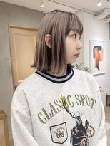 ローレン(LOREN)&nbsp;ミルクティーベージュぷつっとボブケアブリーチ 梅田