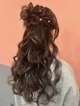 ヘアメイク ギャリス 北新地店(HAIR MAKE SALON Gallis) ハーフアップ団子