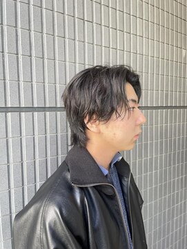 アオ(AO。) センターパートウルフ/ウルフカット/メンズウルフカット