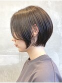 ショートボブミニボブ切りっぱなしボブ大人前下がりショート調布