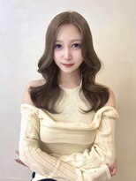 【Conomi】うる艶ベージュカラー 顔周りレイヤーカット 韓国ヘア