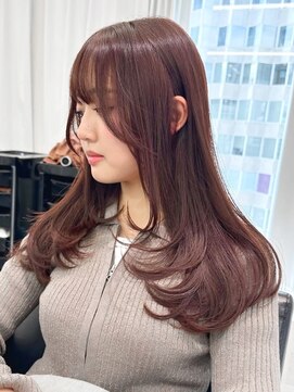 エル バイ アンキシム(elu by AHNKISM) 【韓国ヘア】ミディアムレイヤー/顔まわりカット/心斎橋