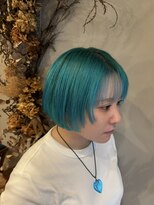 ヒトイロ(hitoiro)&nbsp;ツーブロックボブ×爽やかラムネブルー