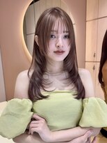 グロー 大宮(GLROW)&nbsp;▲レイヤーカット顔まわり前髪矯正オリーブベージュharuhi