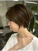 別府ショートボブ顔まわりレイヤーカット髪質改善カラー30代
