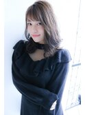 暗髪×透明感☆抜け感柔らかグレージュ