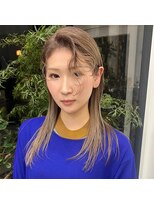 ワク 藤沢店(waku) ブリーチ ブラウンベージュ バレイヤージュ