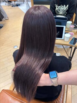 ユニ バイ マグ 長野店(Uni.by Mag) "ピンクカラー" 透明感ブリーチなしピンク