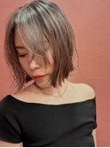 切りっぱなしレイヤーボブ×アッシュグレージュ