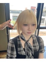 ガルボ ヘアー(garbo hair)&nbsp;海外風なブロンドカラー