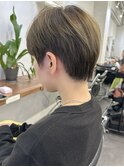 【Owll】石田学史20代30代40代大阪ベリーショートオリーブカラー
