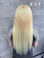 エスト 大阪梅田(EST) レミー100%高級人毛/53cm☆シールエクステ60枚+ブリーチカラー