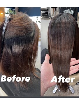 ナインスフロア(9NINTH FLOOR) 艶髪酸性ストレート/モカベージュ/暗めカラー/髪質改善