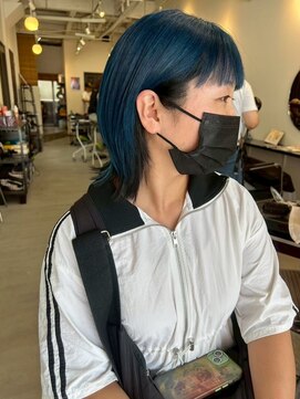 ラック 津田沼(LUCK) ブルーダブルカラーインナーカラーケアブリーチ
