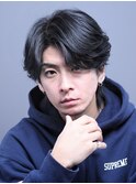 毛流れパーマナチュラルセンターパート