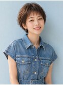 ショート髪型20代30代40代50代丸顔面長小顔越谷