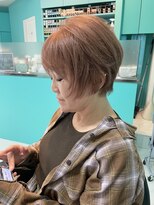ヒマリ 自由が丘 緑が丘(Himari)&nbsp;レイヤーショート/ダブルカラー/ミルクティーベージュ
