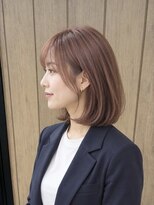 サニー(SUNNY) 艶感ピンクベージュストレートボブ